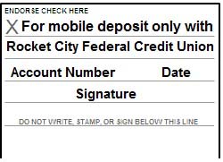 Mobile Deposit Endorsement